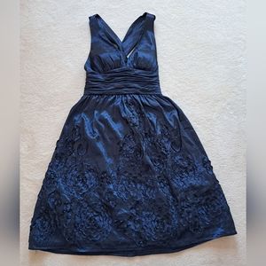 Navy Satiny Formal Prom dress